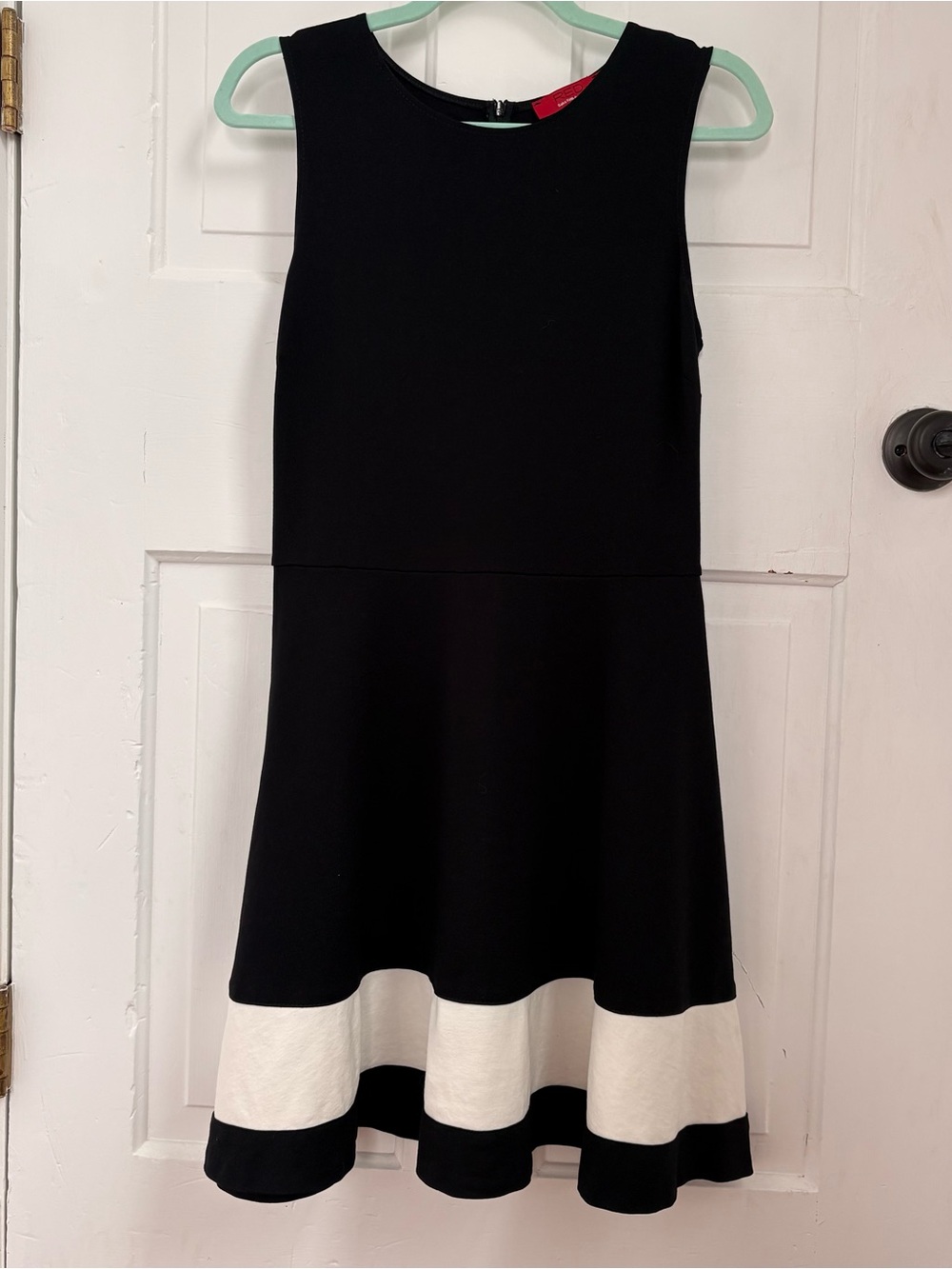 Saks Fifth Avenue RED label - Black Cocktail Dress with white stripe